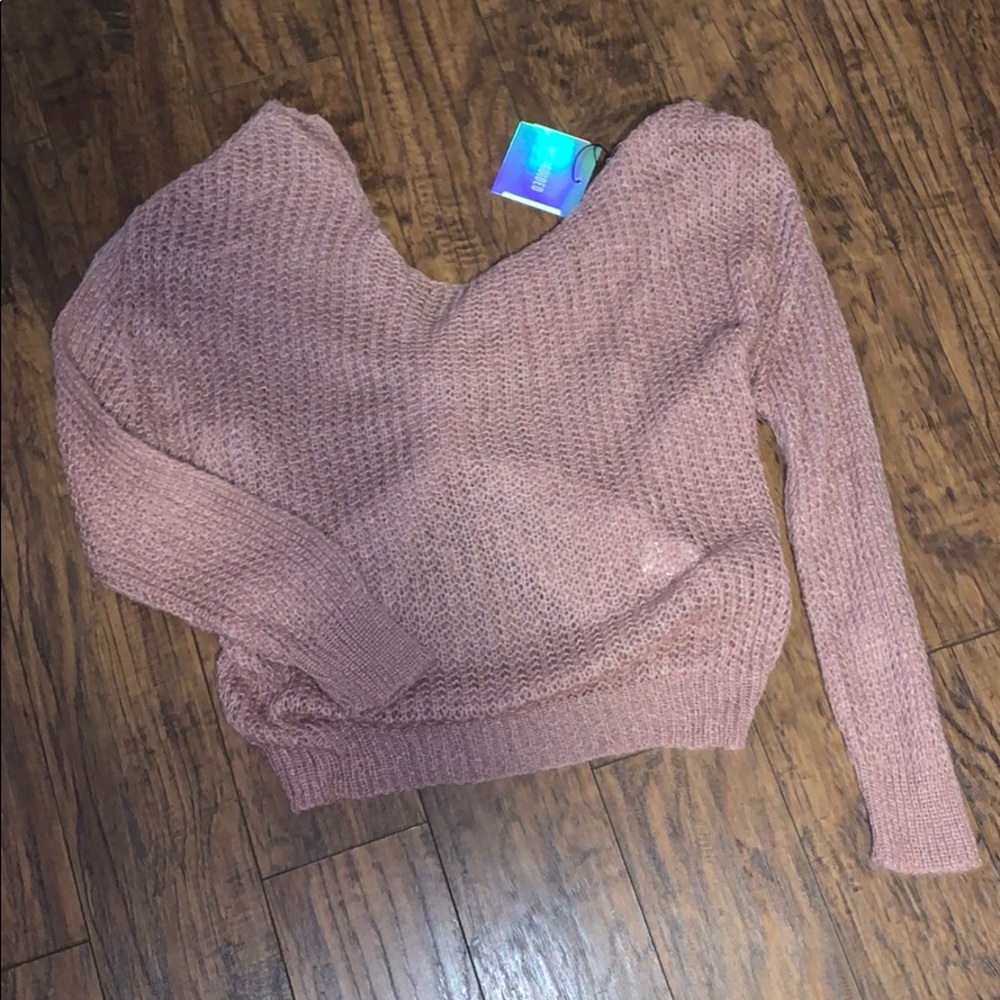 NEW Mauve Pink Knit Sweater